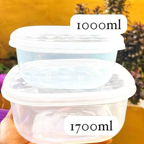 Kgm Diamond square container 1000ml transparent