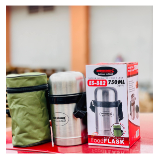 es 882 750ml food flask with bag