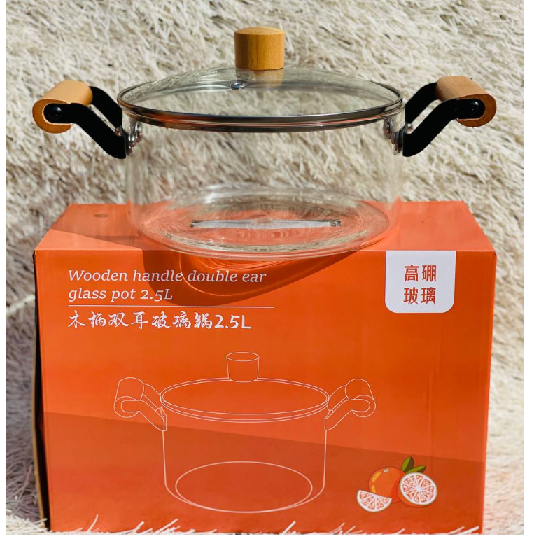 GLASS POT 25L DOUBLE HAND