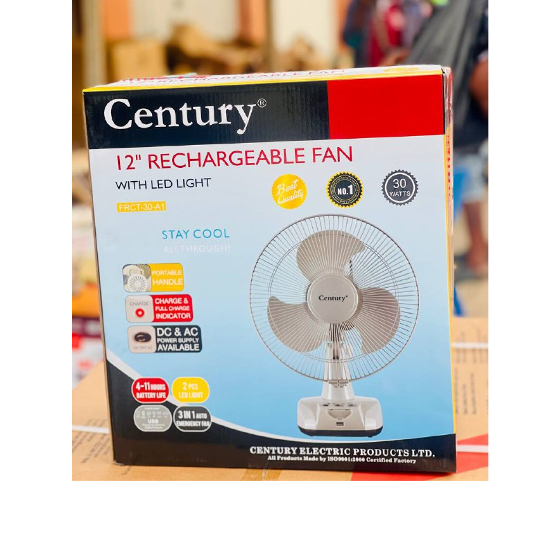 CENTURY RECHARGEABLE FAN FRCT-30-B3