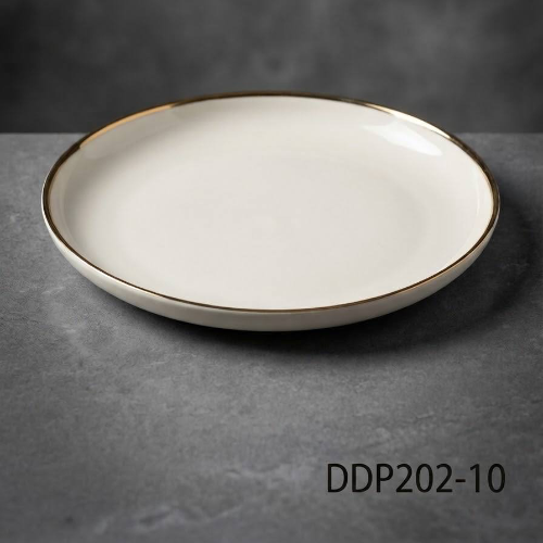 Smp ddp202-10 10 white plate gold edge