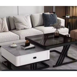 Glass center table 1 drawer [d95]