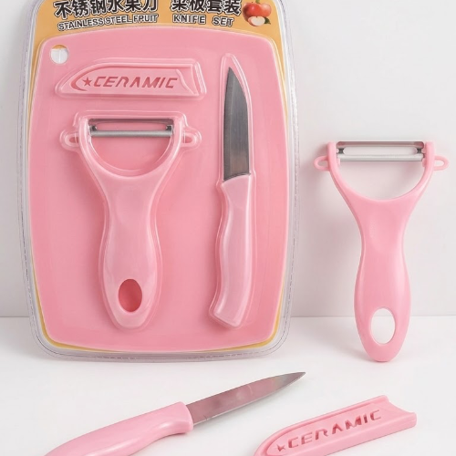 Ceramic fruit knife set 3 in 1