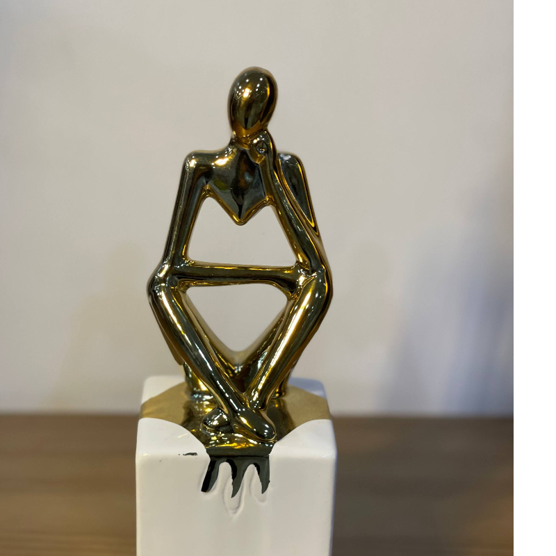 THINKER GOLD FIGURINE