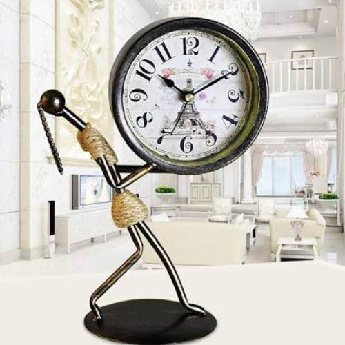 Woman clock figurine gallery image