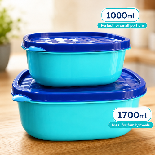 Kgm Diamond square container 1700ml colored