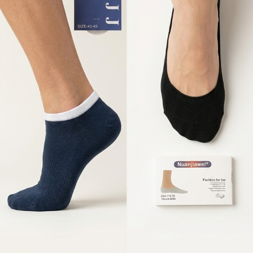 Black Ankle socks per 4 pairs