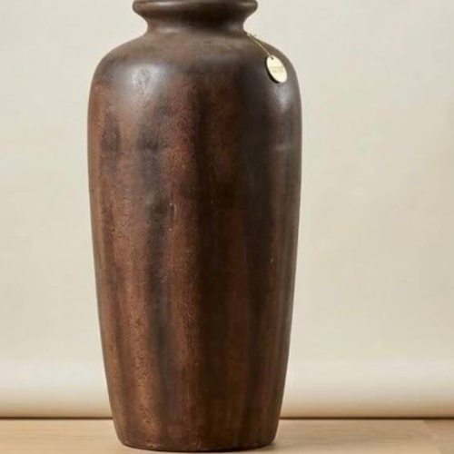 brown ceramic vase
