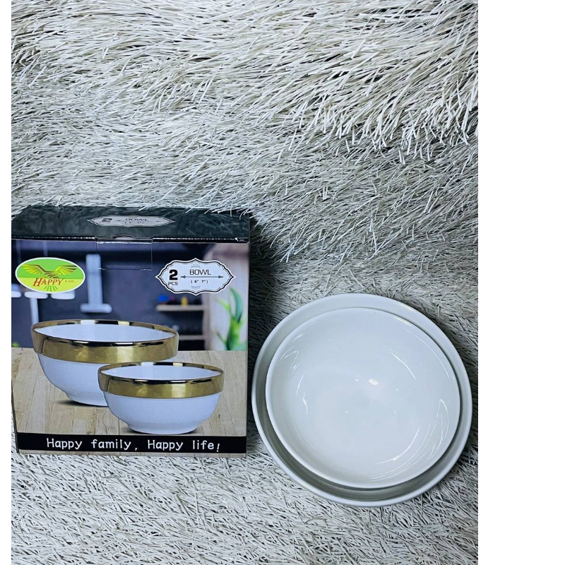 HAPPY 2PCS LH BOWL 6/7 WHITE