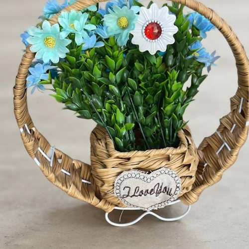 wall hanging basket vase