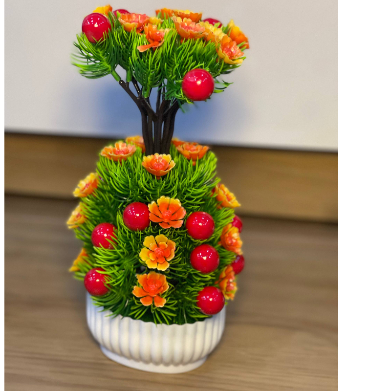 MINI WHITE RIBBED FLOWER POT
