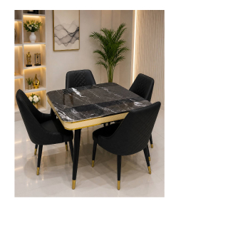 Luxury dining set 4 chairs