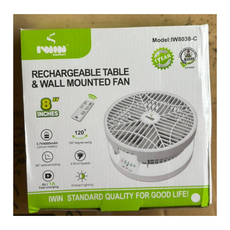 IWIN WALL MOUNTED FAN IW-8038-C