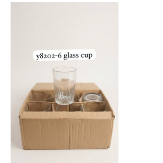 y8202-6 glass cup brown carton