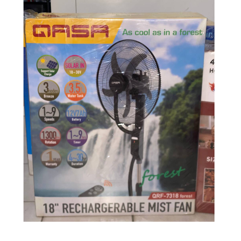 QASA RECHARGEABLE FAN QRF-7318 FOREST