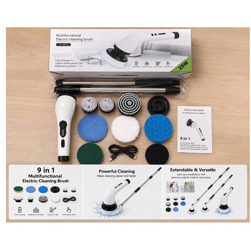 9 IN 1 MULTIFUNCTIONAL ELECTRIC CLEANING BRUSH  YF-802