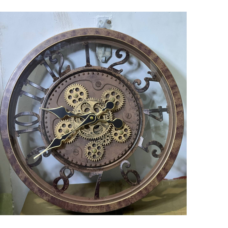 VINTAGE WHEEL WALL CLOCK BIG
