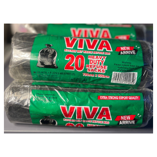 Refuse sacks 20 packs black