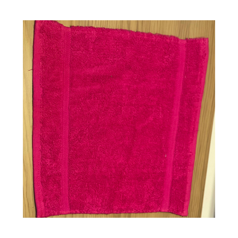 WHITE/COLORED VERTICAL STRIPE/BABY FACE TOWEL