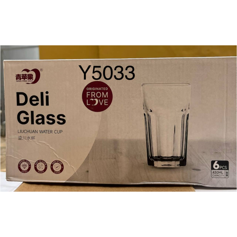 DELISOGA Y5033 6PCS GLASS CUP