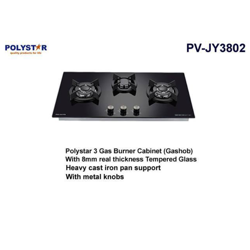 POLYSTAR 3 BURNER GAS HOB PV-JY3802
