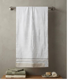 White rose body towel